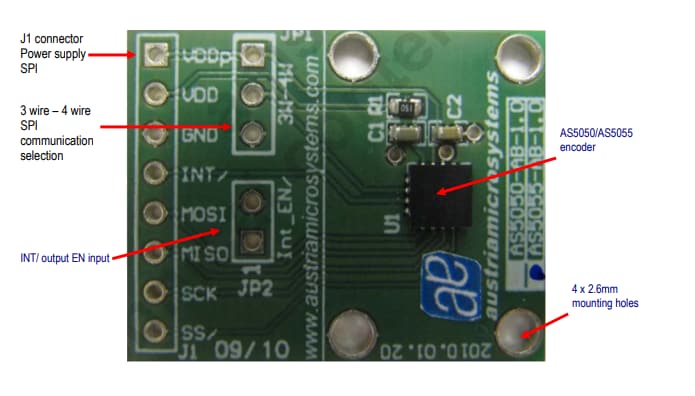 位置电路 - ams OSRAM AS5055A适配器板